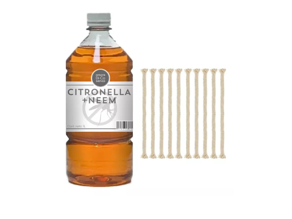ACEITE CITRONELLA 5L + 10 MECHAS